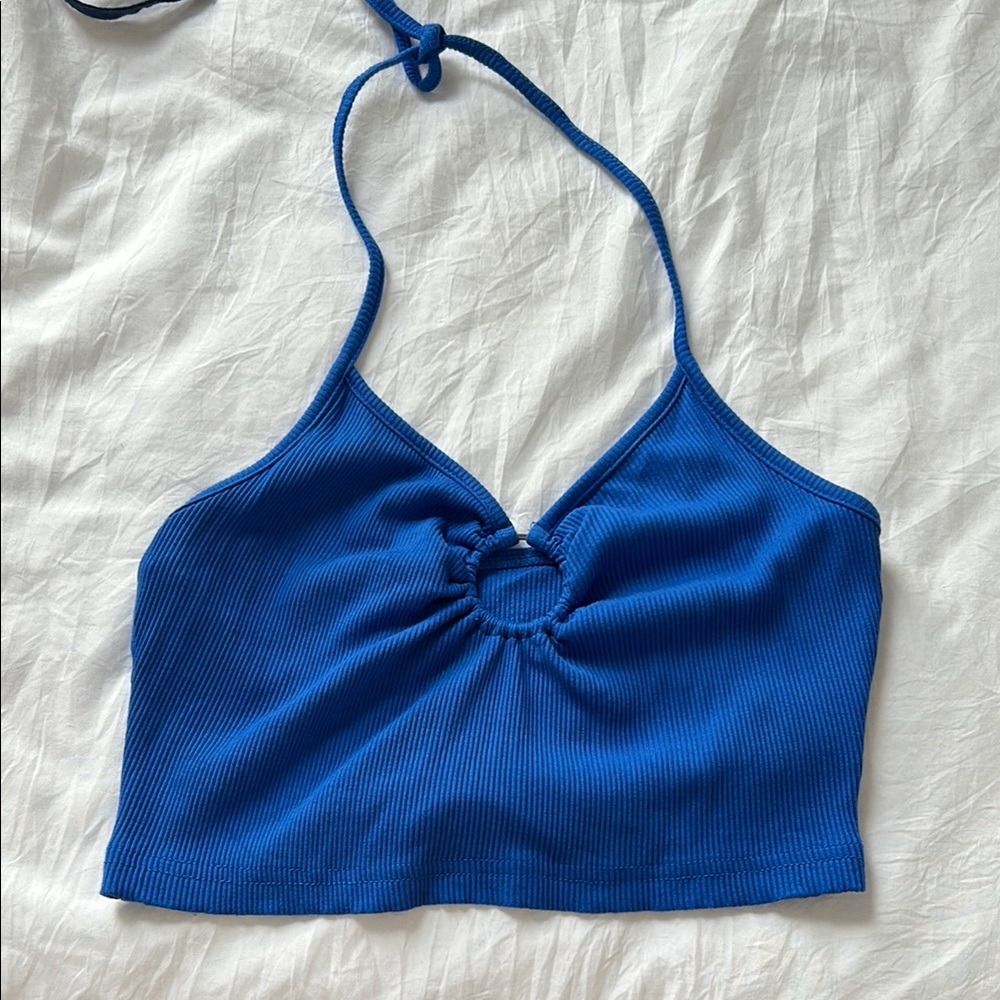 Blue Halter Top